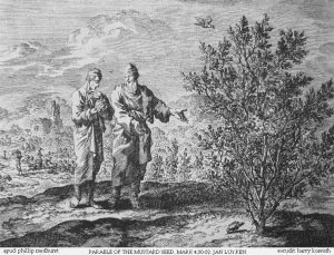 La parabola del granello di senape (acquaforte di Jan Luyken 1649-1712)